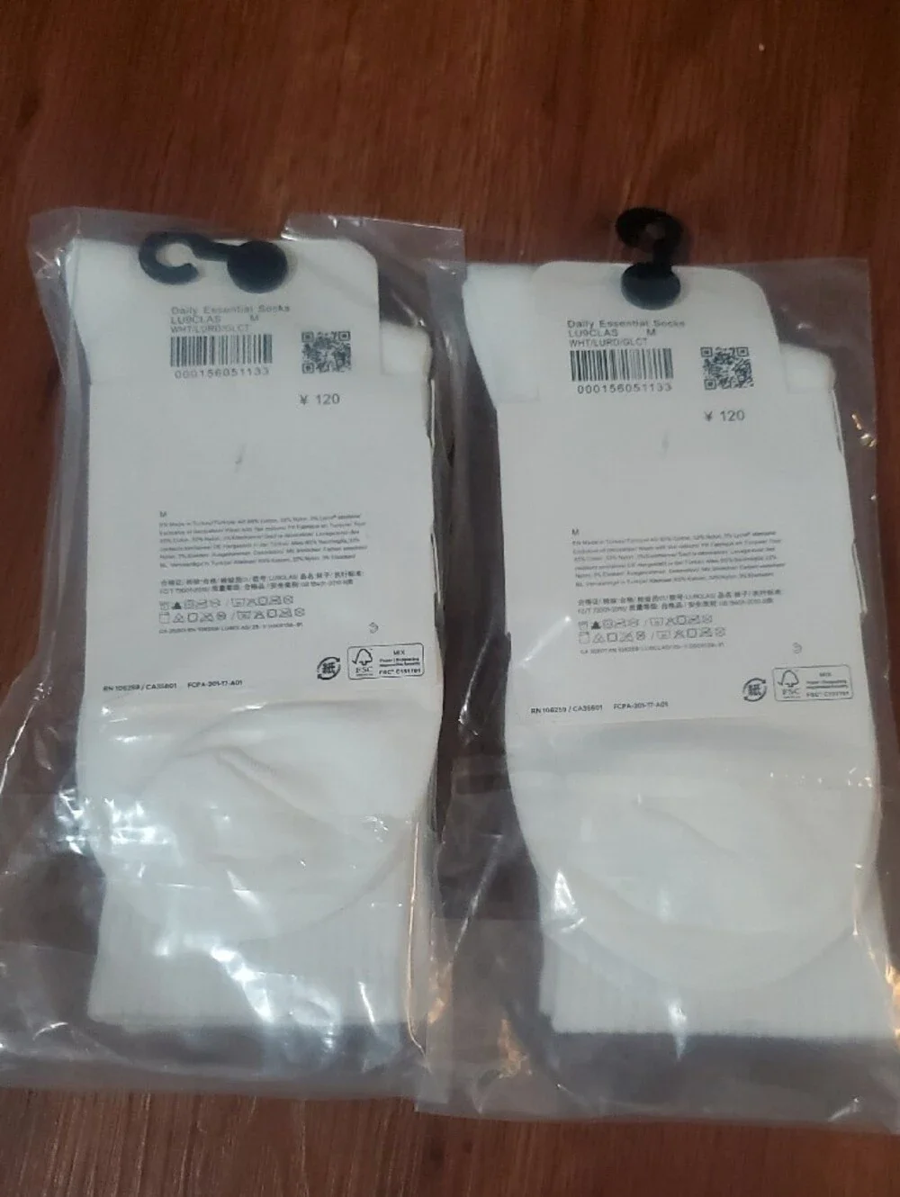 lululemon athletica Daily Essential Crew Socks – White with Brown or Purple Logo